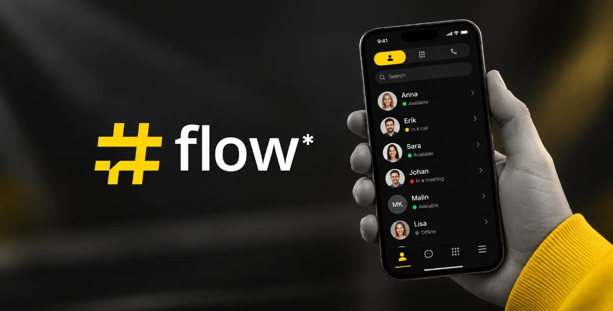 Flow – StjärnaFyrkants egen mobila växel, en av våra telefonväxlar för företag